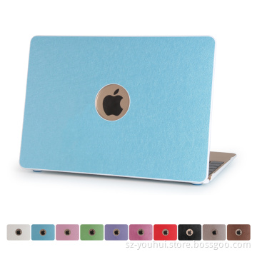 Factory Price Silk Pattern Leather Cover Shell Hard Case for Macbook 11" 12" 13" 15"